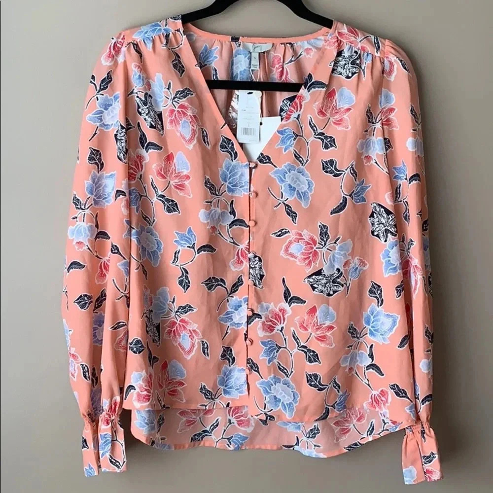 Nwt Joie Persimmon Bolona Blouse Sz Sm